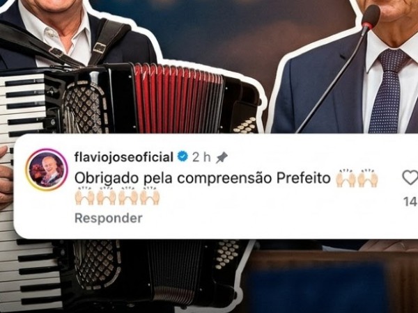 Flávio José agradece compreensão de José Ronaldo após cancelamento de show na Bahia; internautas elogiam prefeito