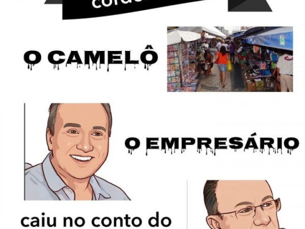 "Dono" do Shopping Popular insinua ter sido enganado e usa ilustração de José Ronaldo; "conto do Vigário", escreveu