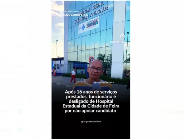 Técnico de laboratório diz em vídeo que foi demitido do HGCA por não apoiar Zé Neto