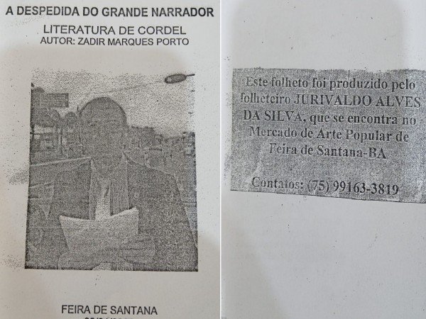 CORDEL NEWS: A despedida do grande narrador; por Zadir Marques Porto