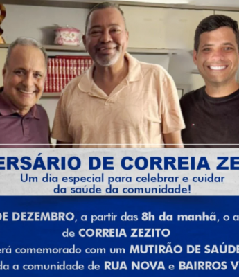 Ex-vereador Correia Zezito comemora aniversário com grande ação social no bairro Rua Nova