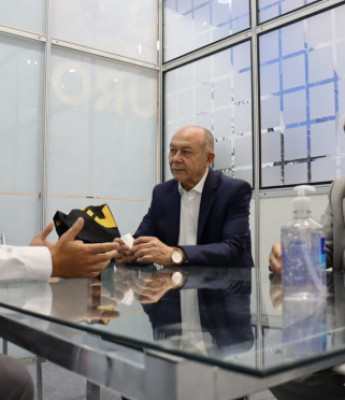 O secretário de Desenvolvimento Econômico (SDE), José Nunes, esteve na  quinta-feira (05) na Feira Internacional de Máquinas e Equipamentos (Feimec)